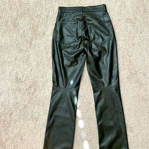 Green gap leather pants new and never worn